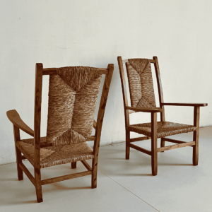 Pair of rationalist style armchairs