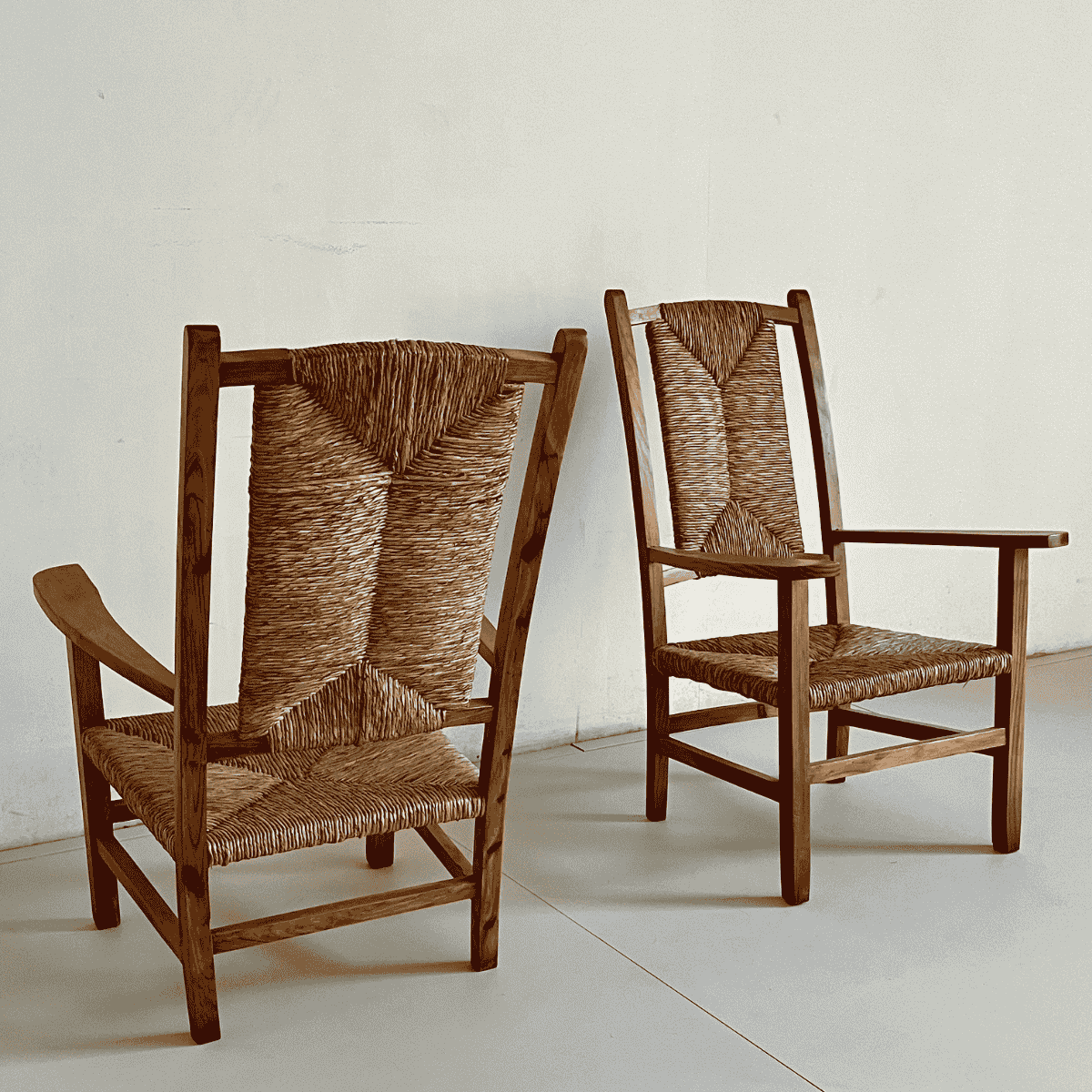 Pair of rationalist style armchairs